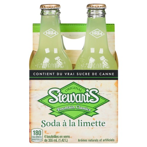 Stewart's Soft Drink Key Lime Soda 4 x 355 ml (bottles)