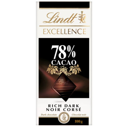 Lindt Excellence Dark Chocolate Bar 78% Cacao 100 g
