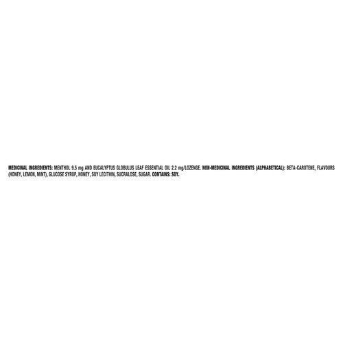Halls Mentho-Lyptus Cough Drops Lozenges Honey Lemon 9 Count