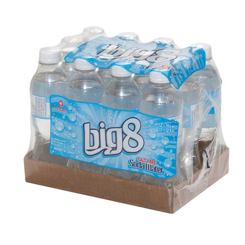Big 8 Soda Water Salt Free 12 x 355 ml (bottles)