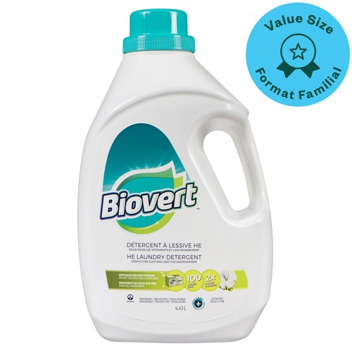 Biovert Fresh Cotton Laundry Detergent Value Size 4.43 L