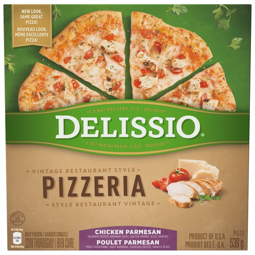 Delissio Pizzeria Frozen Pizza BBQ Chicken 520 g