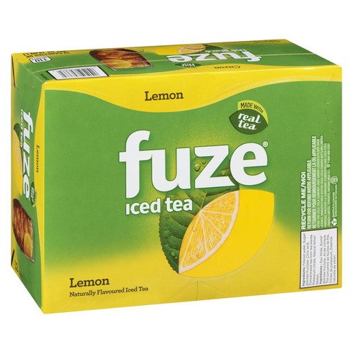 Fuze Naturally Flavoured Iced Tea Lemon 12 x 341 ml (cans)