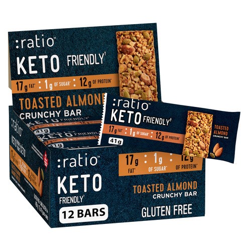 Ratio Gluten-Free Crunchy Bar Toasted Almond 12 x 41 g