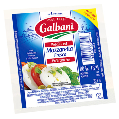 Galbani Fresh Pre-Sliced Cheese Mozzarella 227 g