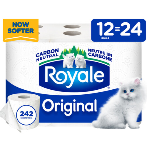 Royale Original Toilet Paper 2-Ply 12 Rolls x 242 Sheets