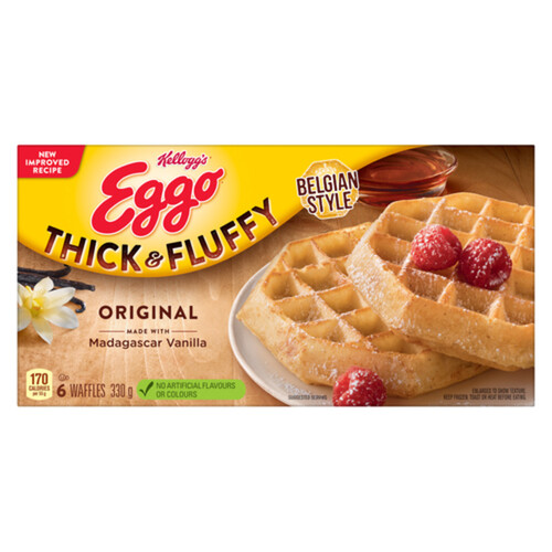 Kellogg's Eggo Frozen Waffles Thick & Fluffy Original 6 Counts 330 g