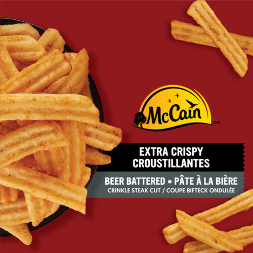 McCain Superfries Beer Battered Fries Crinkle Steak Cut Extra Crispy 1.9 kg