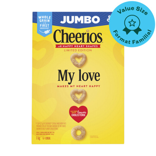 Cheerios Cereal Original Whole Grains Jumbo Size 1 kg
