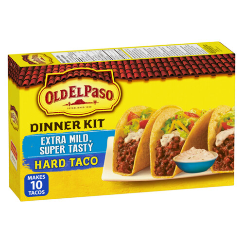 Old El Paso Taco Dinner Kit Extra Mild Super Tasty Hard 330 g