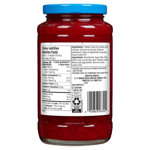 Double Fruit Jam Light Strawberry 500 ml