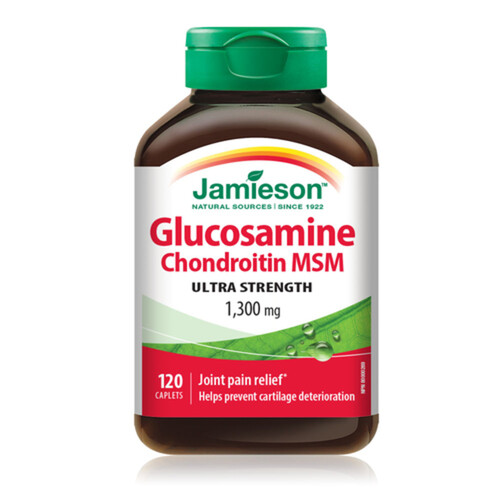 Jamieson Supplement Glucose & Chondroitin MSM Caplets 120 Count