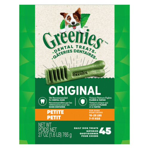 Greenies Adult Dog Treats Original Petite Natural Dental Care 765 g