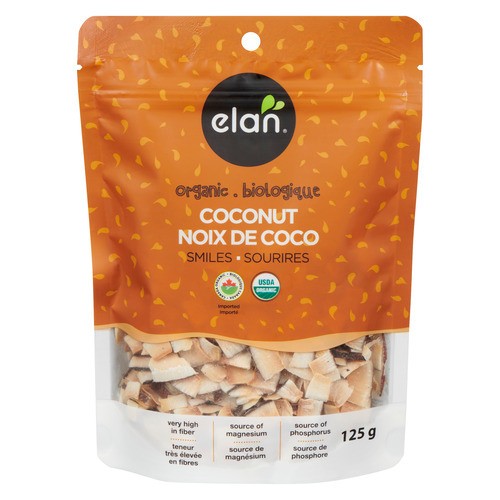 Elan Organic Dried Fruit Coconut Smiles 125 g