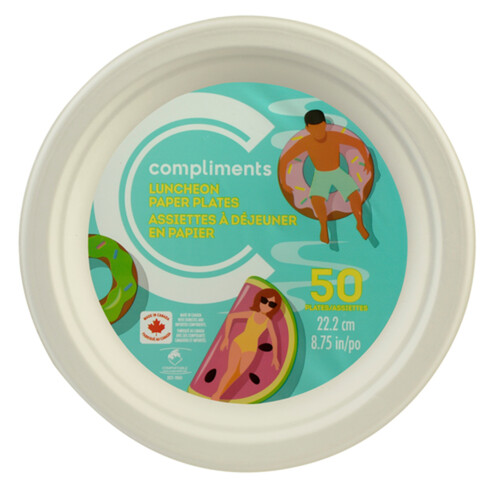 Compliments Paper Plates 8.75-Inch 50 Pack