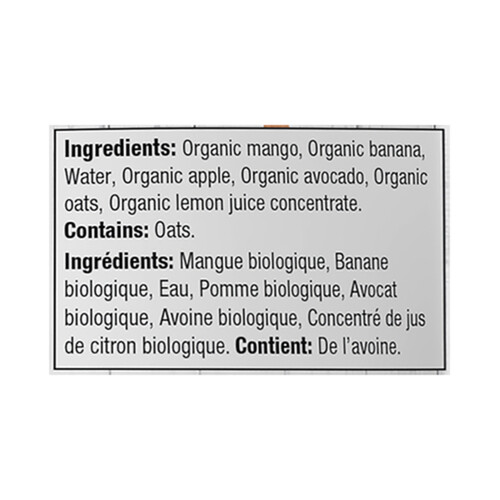 Baby Gourmet Organic Puree Mango Avocado & Oats 128 ml