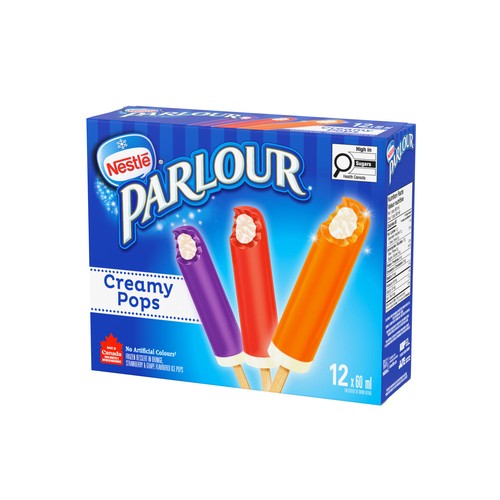 Nestle Parlour Frozen Dessert Bars Creamy Pops 12 Pack 720 ml