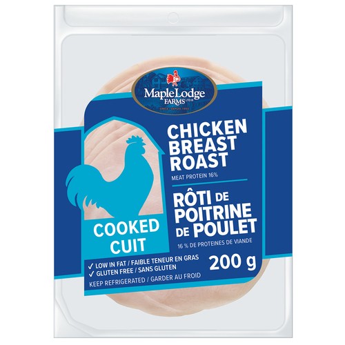 Maple Lodge Farms Gluten-Free Sliced Cooked Chicken Breast 200 g