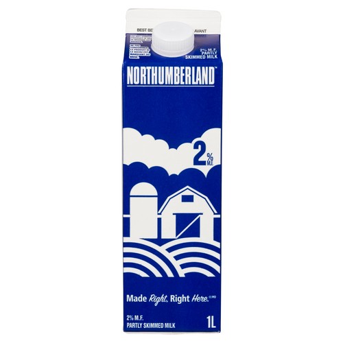 Northumberland 2% Milk Carton Partly Skimmed  1 L