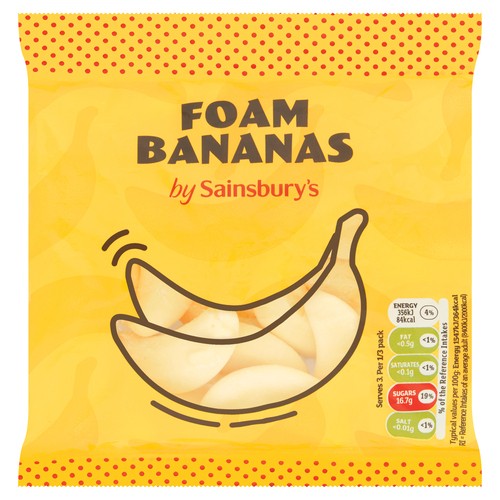 Sainsbury's Candy Foam Bananas 70 g