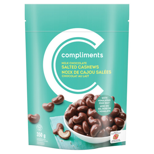 Compliments Milk Chocolate Salted Cashews 350 g