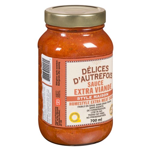 Délices D'Autrefois Pasta Sauce Extra Meat 700 ml