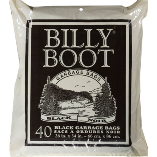 Billy Boot Garbage Bags Black 26 Inch x 34 Inch 40 Bags