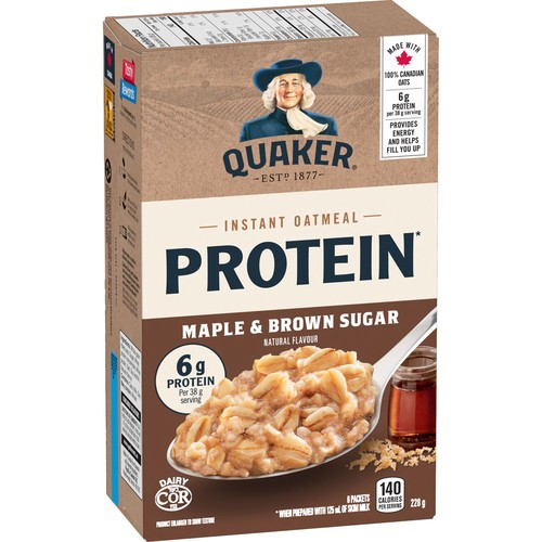 Quaker Instant Oatmeal High Protein Maple & Brown Sugar 228 g