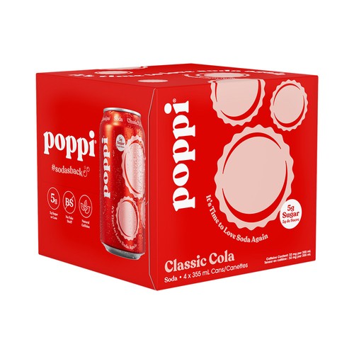 Poppi Classic Cola 4 x 355 ml (cans)