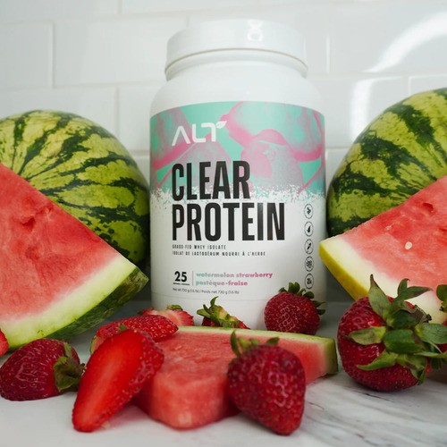 ALT Clear Protein Grass-fed Whey Isolate Watermelon Strawberry 730 g