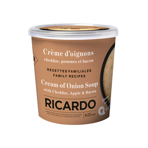 RICARDO Soup Cream Of Onion With Cheddar Apple & Bacon 625 ml