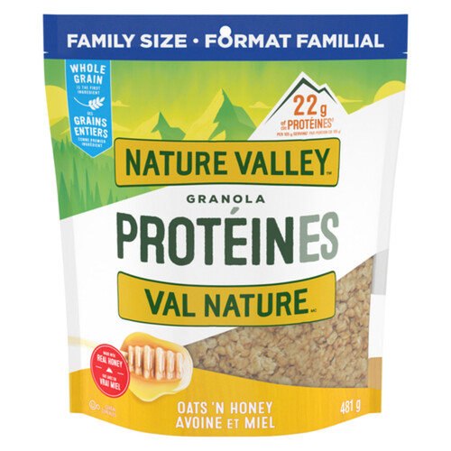 Nature Valley Cereal Protein Granola Oats 'N Honey Family Size 481 g