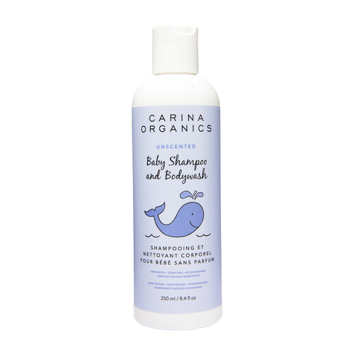 Carina Organics Baby Shampoo & Body Wash Unscented 250 ml