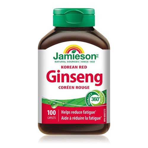 Jamieson Korean Red Ginseng Caplets 100 Count