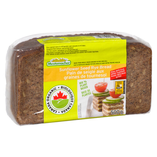 Mestemacher Organic Rye Bread Sunflower Seed 500 g Voilà Online