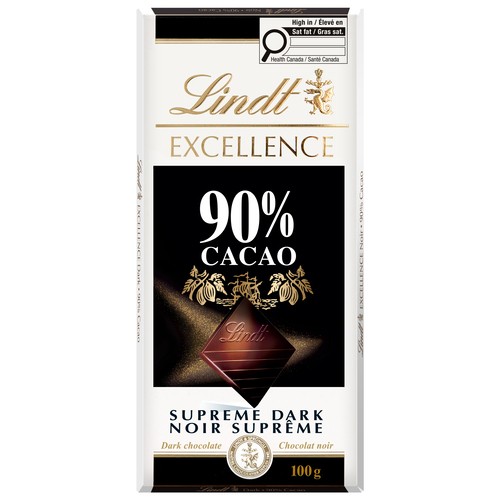Lindt Excellence Dark Chocolate Bar 90% Cacao 100 g