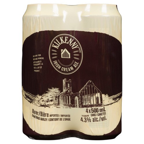 Kilkenny Beer 4.3% Alcohol Cream Ale 4 x 500 ml (cans)