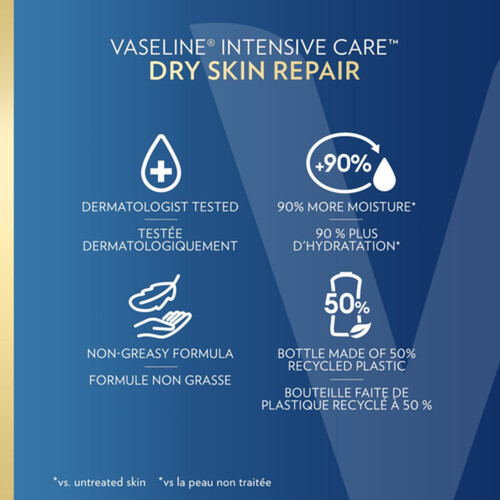 Vaseline Intensive Care Body Lotion Dry Skin Repair With 48H Moisture 600 ml