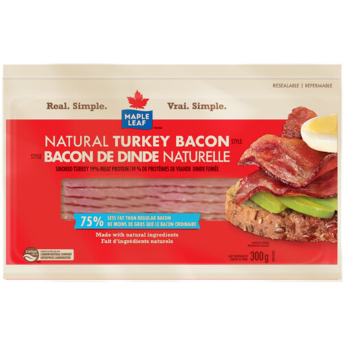 Maple Leaf Natural Turkey Bacon 300 g