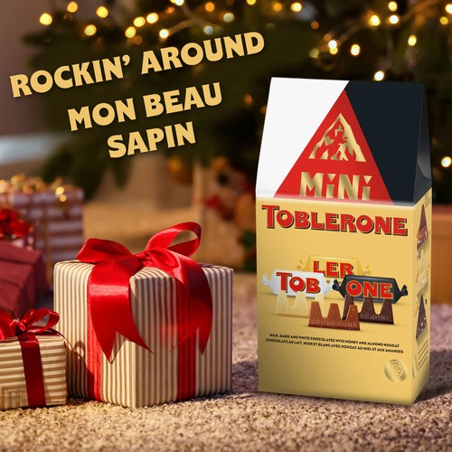 Toblerone Mini Milk White & Dark Chocolate Bars With Honey & Almond Nougat 120 g