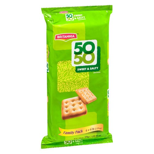 Britannia Fifty Fifty Crackers Sweet & Salty 372 g