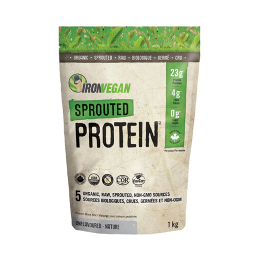 Iron Vegan Organic Sprouted Protein Drink Mix Unflavoured 1 kg