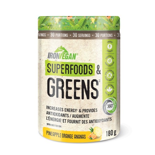 Iron Vegan Superfoods Greens Pineapple Orange 180 g
