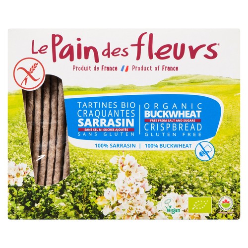 Le Pain Des Fleurs Gluten-Free No Salt Crispbread Buckwheat 150 g