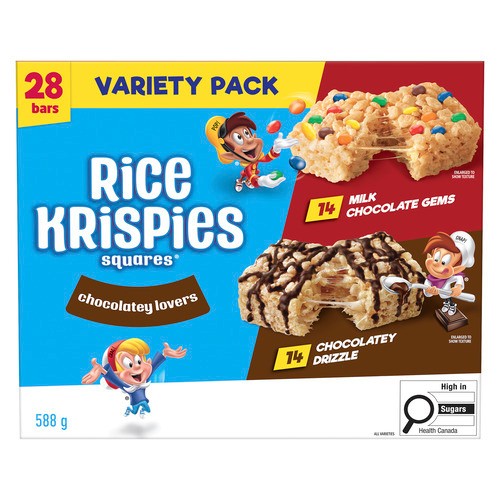 Kellogg's Rice Krispies Squares Chocolatey Lovers Variety Pack 588 g