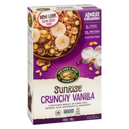 Nature's Path Organic Gluten-Free Cereal Sunrise Crunchy Vanilla 300 g