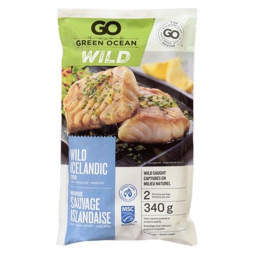 Green Ocean Frozen Wild Icelandic Cod 340 g