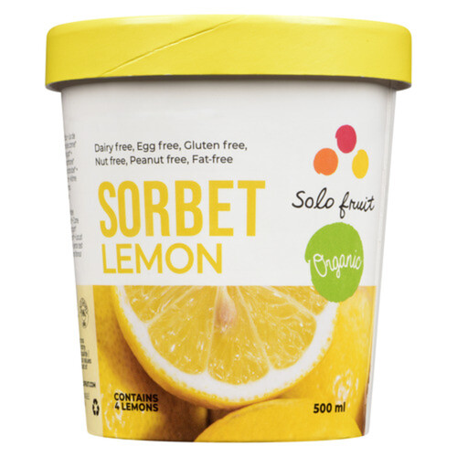 Solo Fruit Gluten-Free 100% Fruit Lemon Sorbet 500 ml