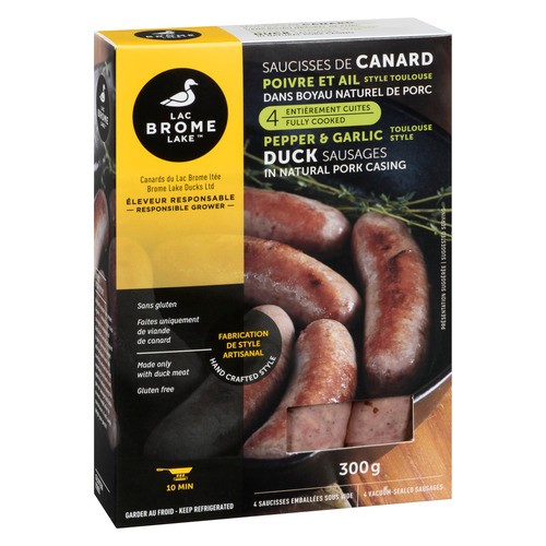 La Brome Lake Duck Sausages Pepper & Garlic 300 g