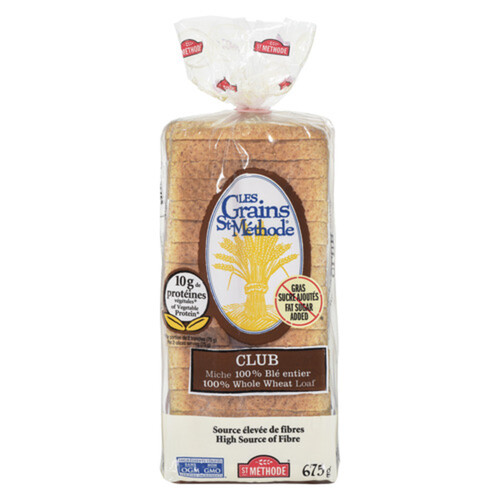 St-Méthode 100% Whole Wheat Bread no fat and no sugar added 675 g